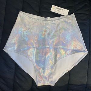 BNWT Rainbow Holo High Waist Bottoms